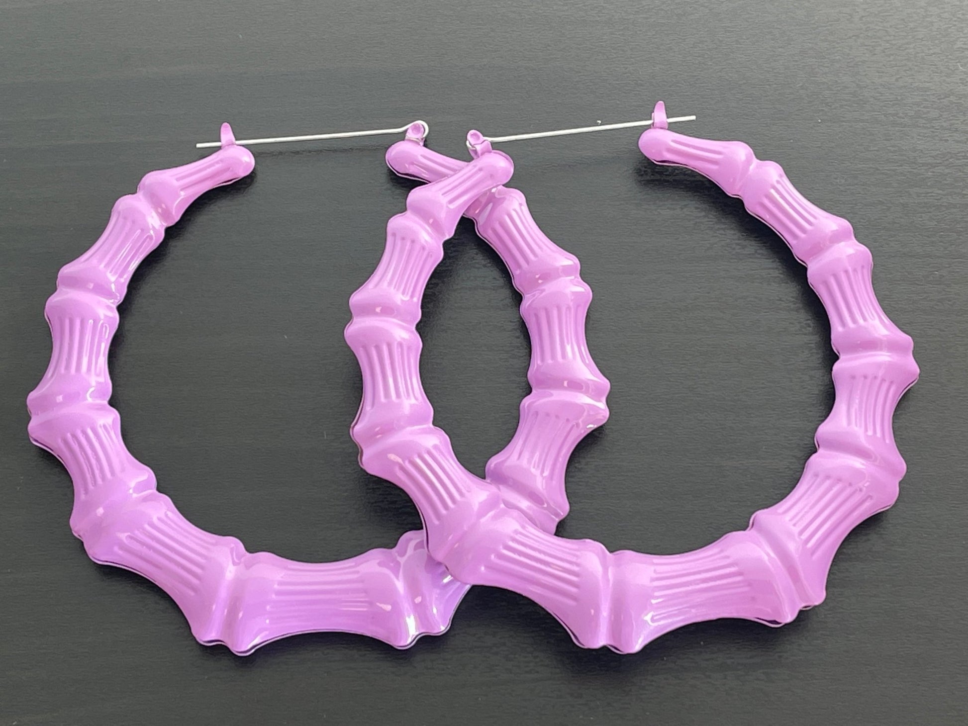 Colourful Punk Trendy Stylish Bamboo Hoop Earrings - Fatisha Boutique
