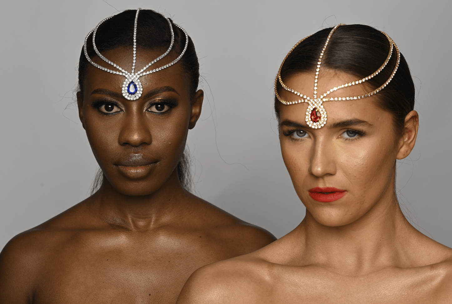 Crystal Diamante Rhinestone Multi layered Tassels Headpiece Hair Jewellery - Fatisha Boutique