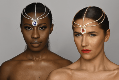 Crystal Diamante Rhinestone Multi layered Tassels Headpiece Hair Jewellery - Fatisha Boutique