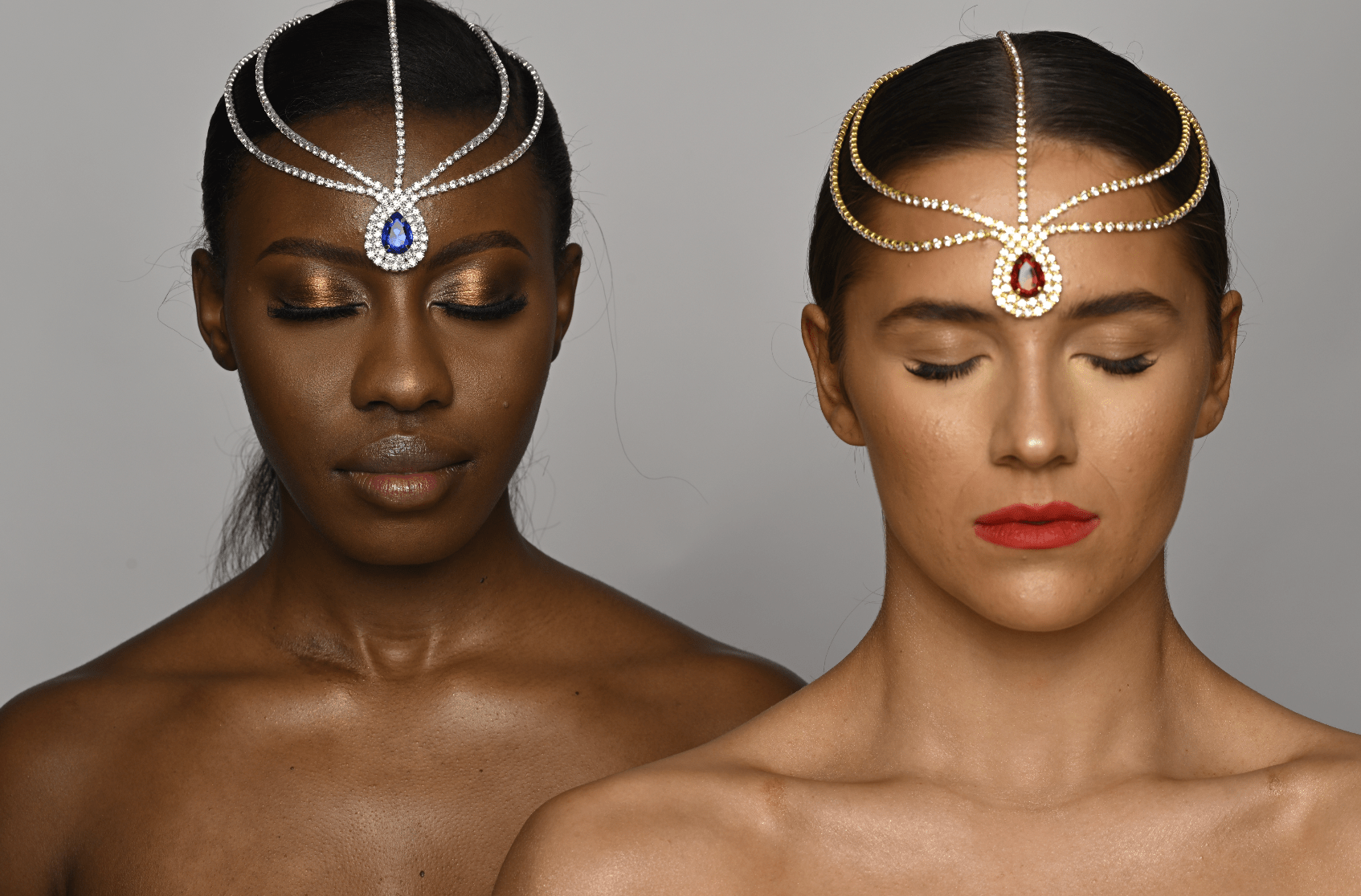 Crystal Diamante Rhinestone Multi layered Tassels Headpiece Hair Jewellery - Fatisha Boutique