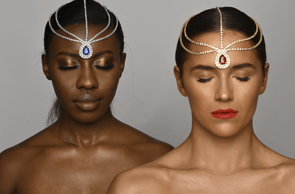 Crystal Diamante Rhinestone Multi layered Tassels Headpiece Hair Jewellery - Fatisha Boutique