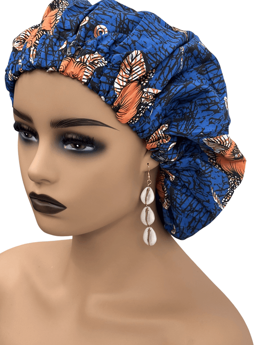 Double Layered Ankara Satin Silk Reversible Bonnet Cap - Fatisha Boutique