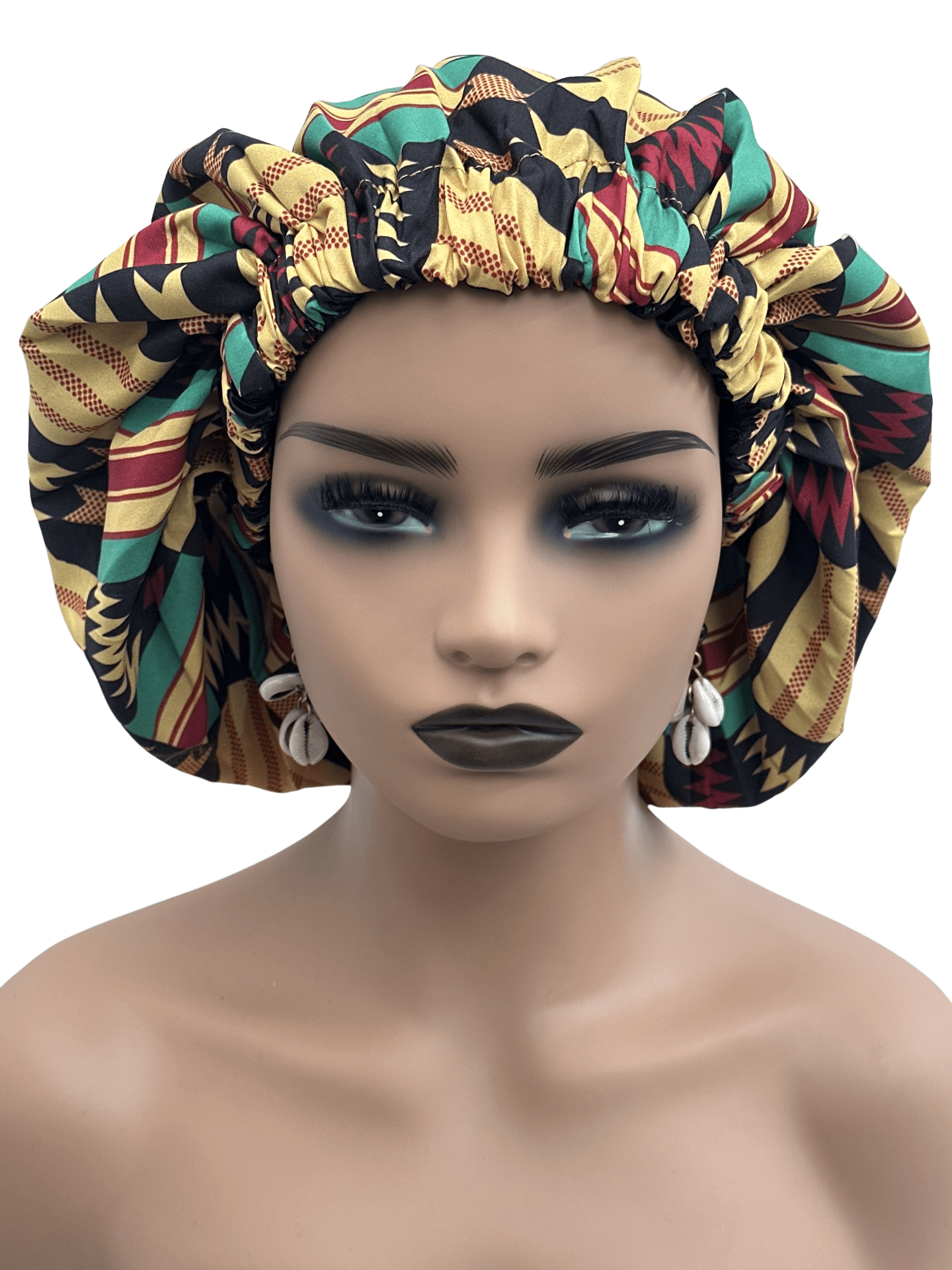 Double Layered Ankara Satin Silk Reversible Bonnet Cap - Fatisha Boutique
