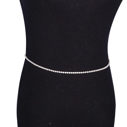 Crystal Rhinestone Glam Belly Statement Body Chain Jewellery