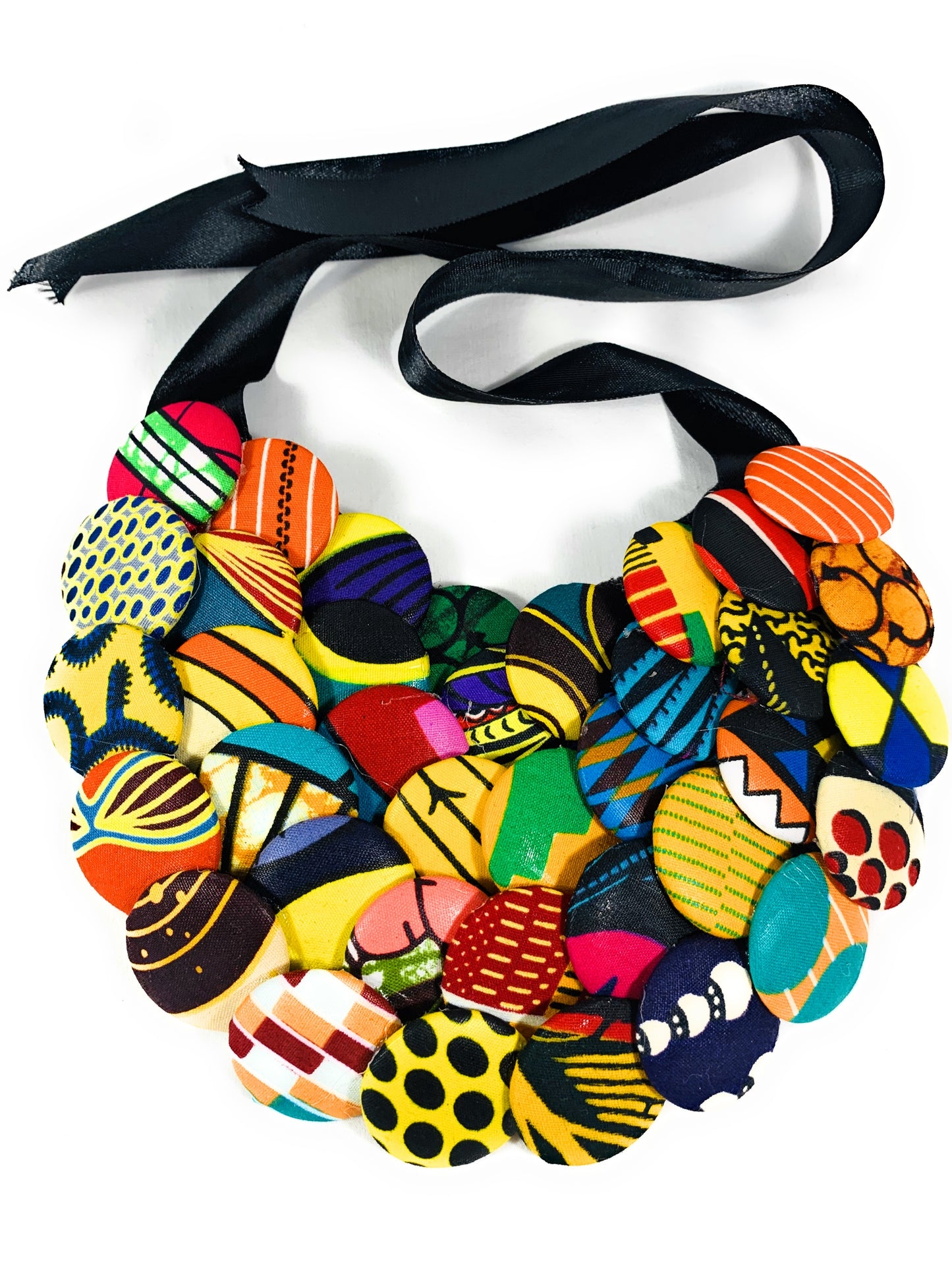 Ankara Print Fabric Collar Choker Necklace