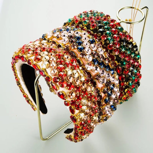 Luxury Crystal Diamante Rhinestone Baroque Padded Headband Hair Jeweller
