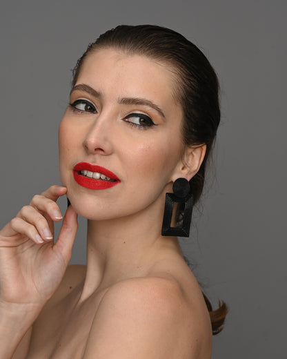 Elegant Rectangle Statement Dangle Stud Earrings