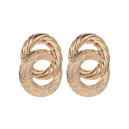 Large Elegant Knot Statement Stud Earrings