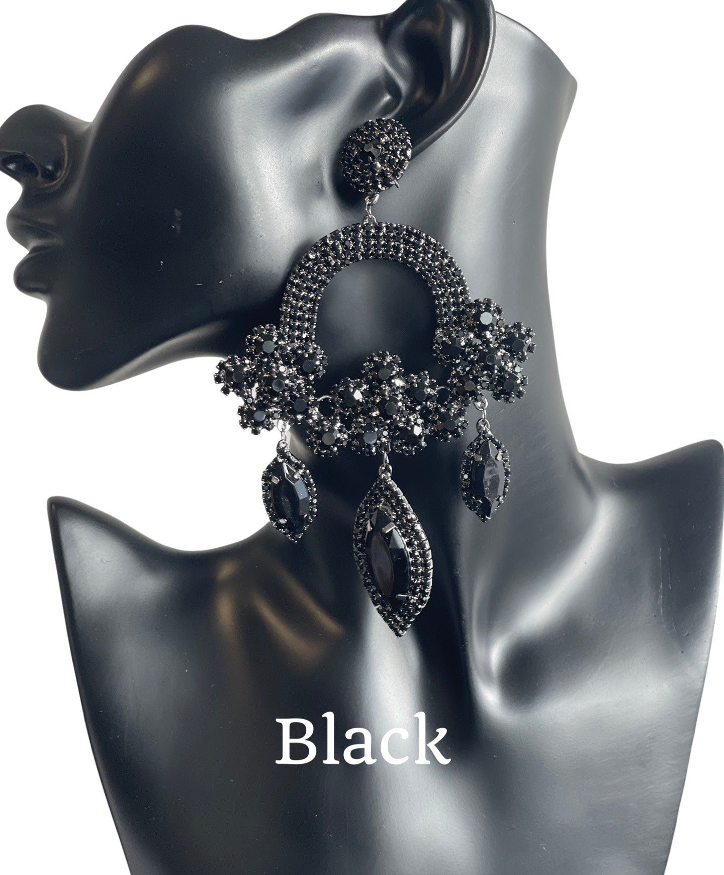 Elegant Statement Crystal Diamante Rhinestone Long Tassel Earrings