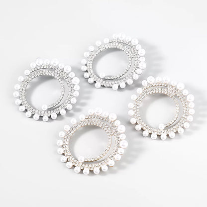 Oversized Bohemian Tribal Beaded Ethnic Statement Round Stud Earrings