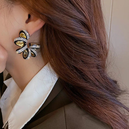Gorgeous Crystal Rhinestones Statement Stud Earrings