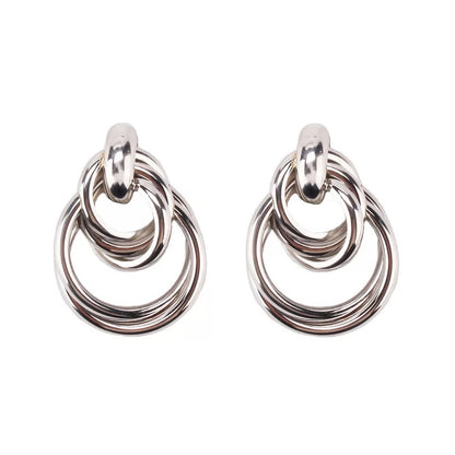Elegant Knot Statement Stud Earrings