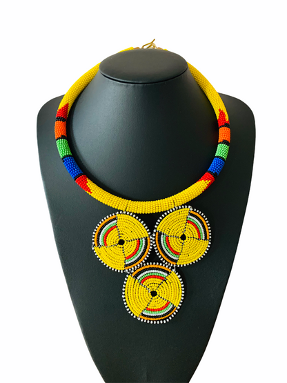 African Beaded Pendant Necklaces