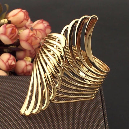 Boho Gold Plated Statement and Open Cuff Bangle Bracelet