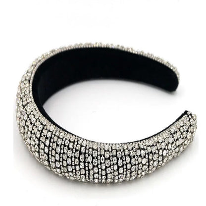 Luxury Crystal Diamante Rhinestone Baroque Padded Headband Hair Jewellery