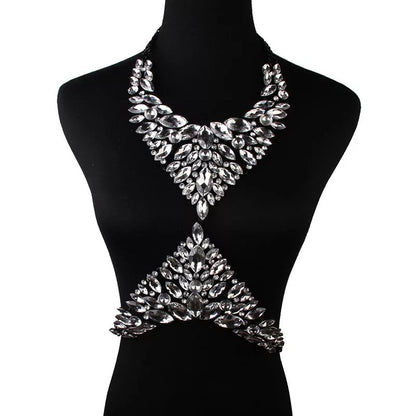 Crystal Rhinestone Body Harness Statement Jewellery