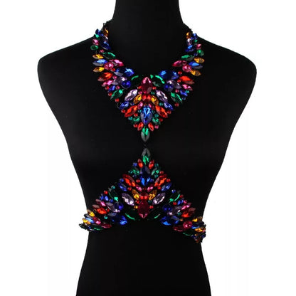 Crystal Rhinestone Body Harness Statement Jewellery