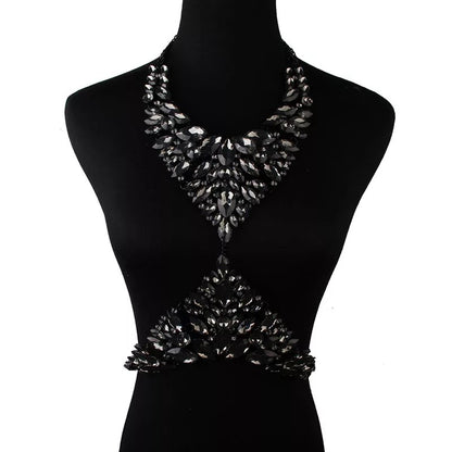 Crystal Rhinestone Body Harness Statement Jewellery