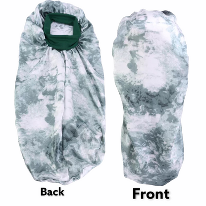 Tie Dyed Satin Silk Single Layered Long Bonnet Caps For Braids And Long