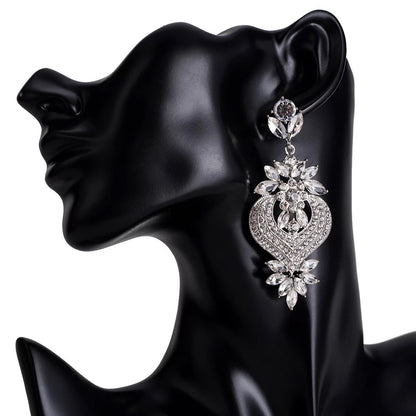 Luxury Multicolour Elegant Rhinestones Crystal Statement Earrings
