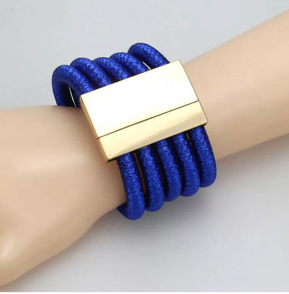 Charming Magnetic Multilayered Punk Bangle Cuff Bracelets
