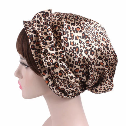 Luxury Satin Silk Head Scarf Bonnet Wrap Bow Ties