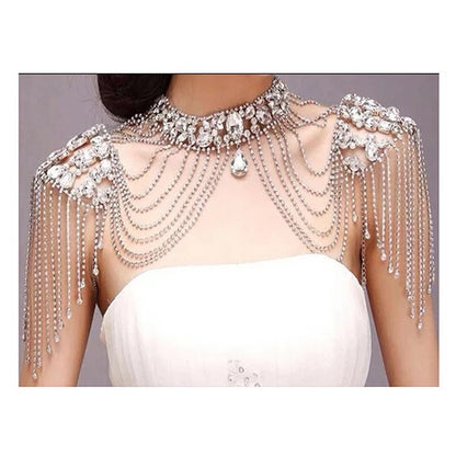Bridal Choker Shoulder Statement Tassel Chain Body Jewellery
