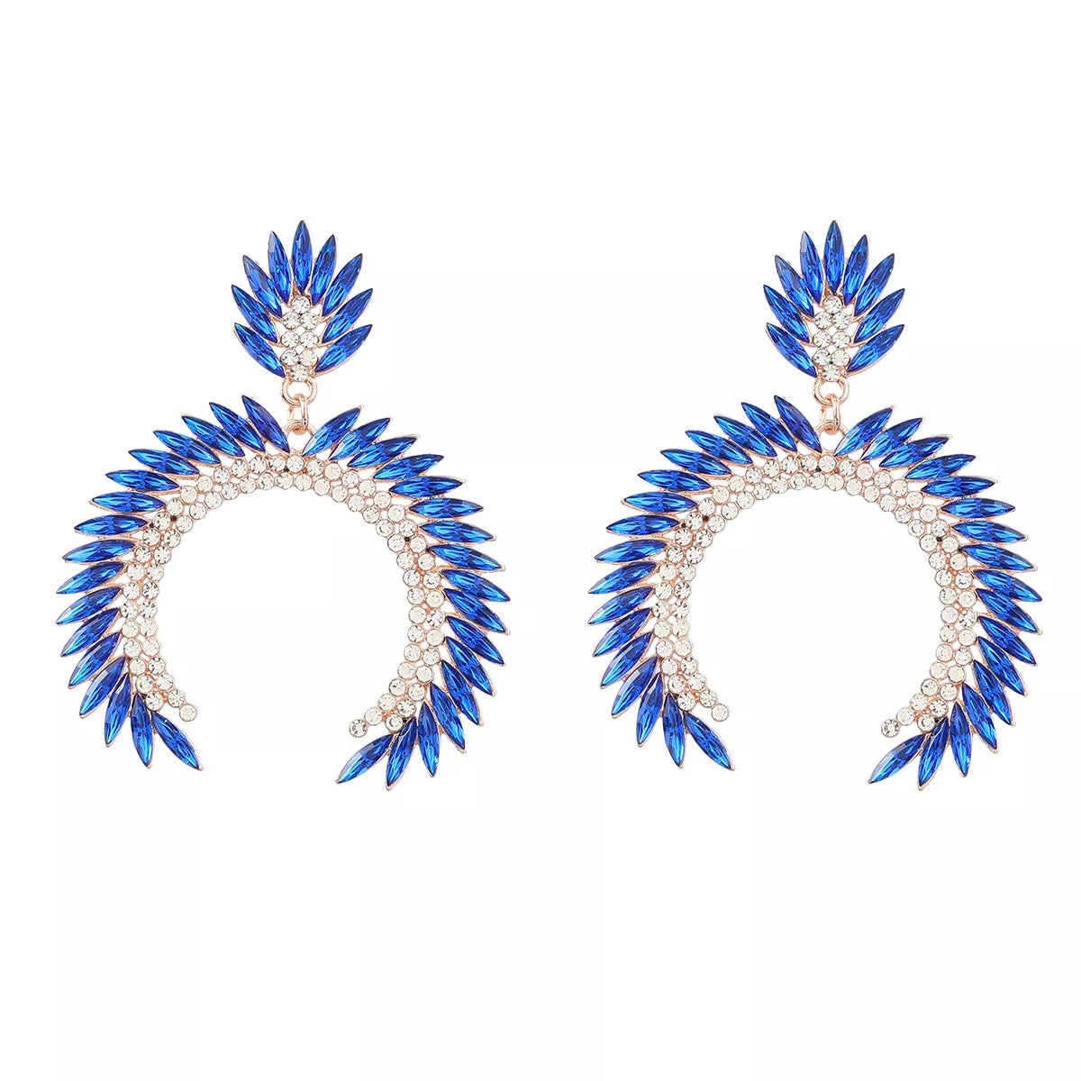 Elegant Glamorous Statement Diamante Rhinestone Dangle Earrings