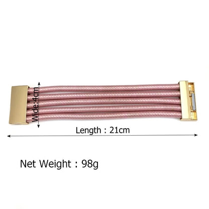 Charming Magnetic Multilayered Punk Bangle Cuff Bracelets