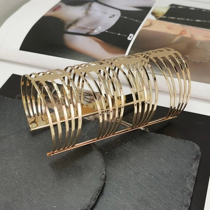 Large Hallow Statement Bangle Cuff Bracelets