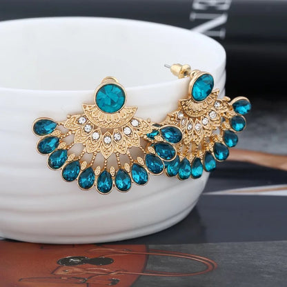 Crystal Rhinestones Statement Stud Earrings