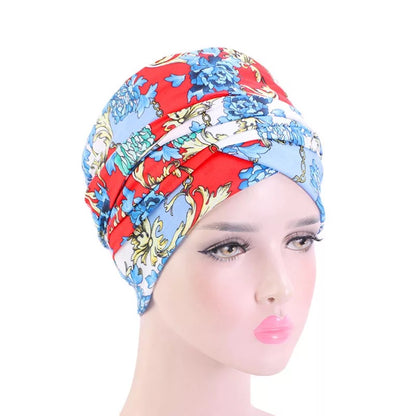 Pre Tied Long Stretch Printed Ankara Fabric Turban Head Wraps