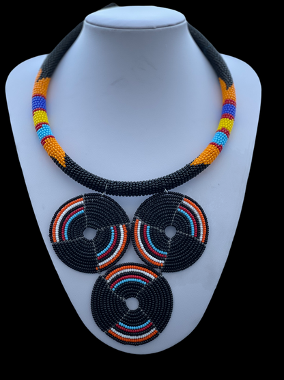 African Beaded Pendant Necklaces