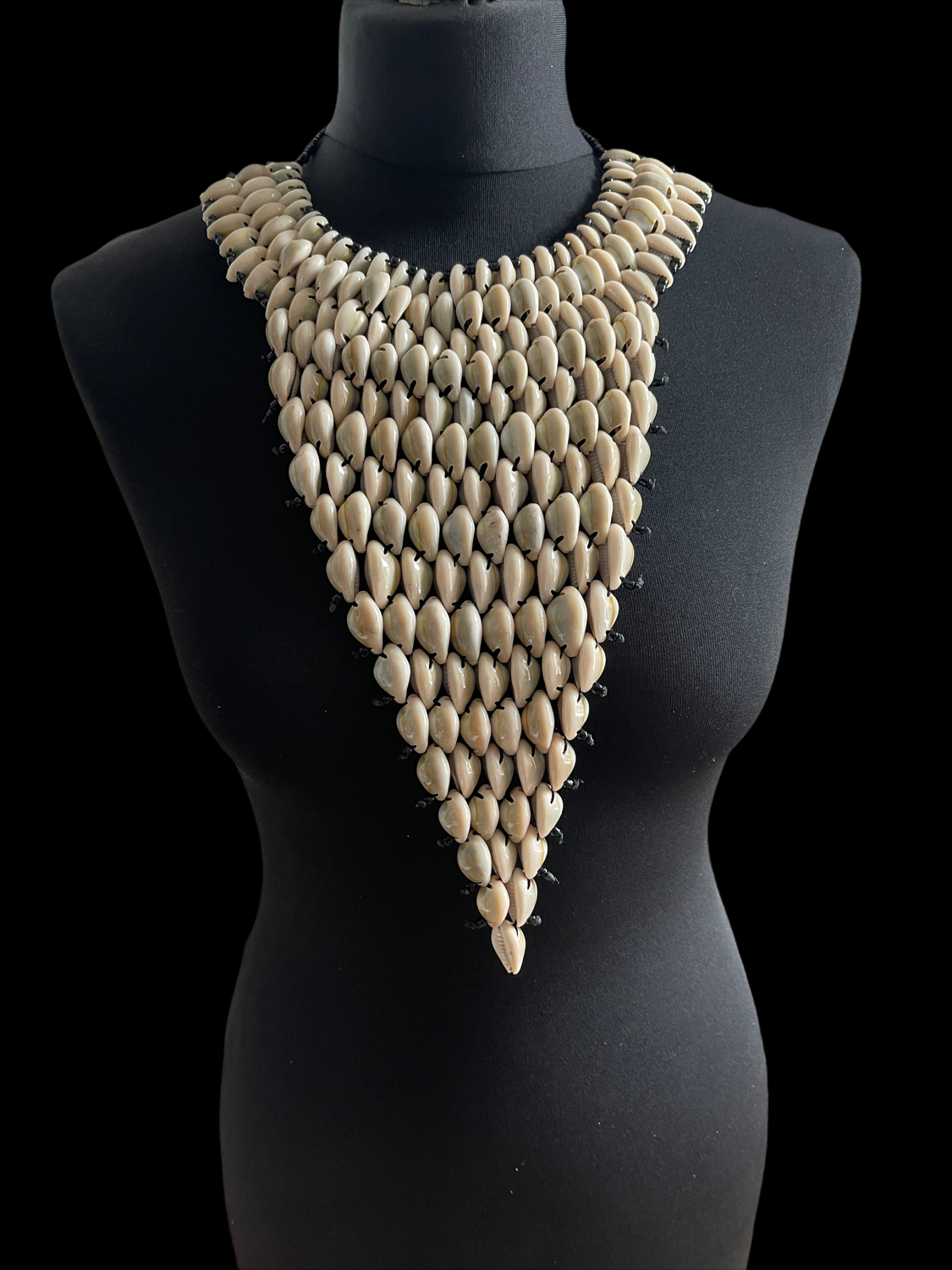 Authentic African Craftsmanship Cowrie Sea Shell Tribal Collar Necklace