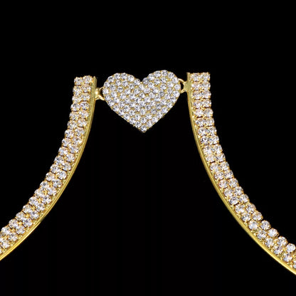 Crystal Rhinestone Bra Bracket Underwear Statement Body Chain Jewellery