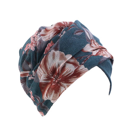 Lightweight Viscose Floral printed Fabric Turban Shawl Scarves Head Wraps