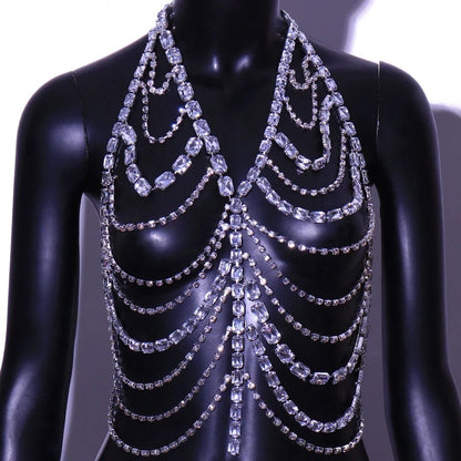 Boho Sparkling Crystal Rhinestone Bling Statement Body Jewellery
