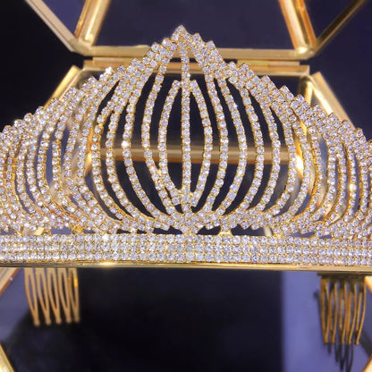Bridal Crystal Diamante Rhinestone Tiara Crown Headpiece