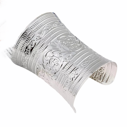 Egyptian Inspired Statement Polished Wrist Band Bangle Cuff Bracelets