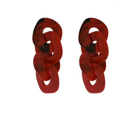 Long Bohemia Acrylic Chain Statement Dangle Stud Earrings