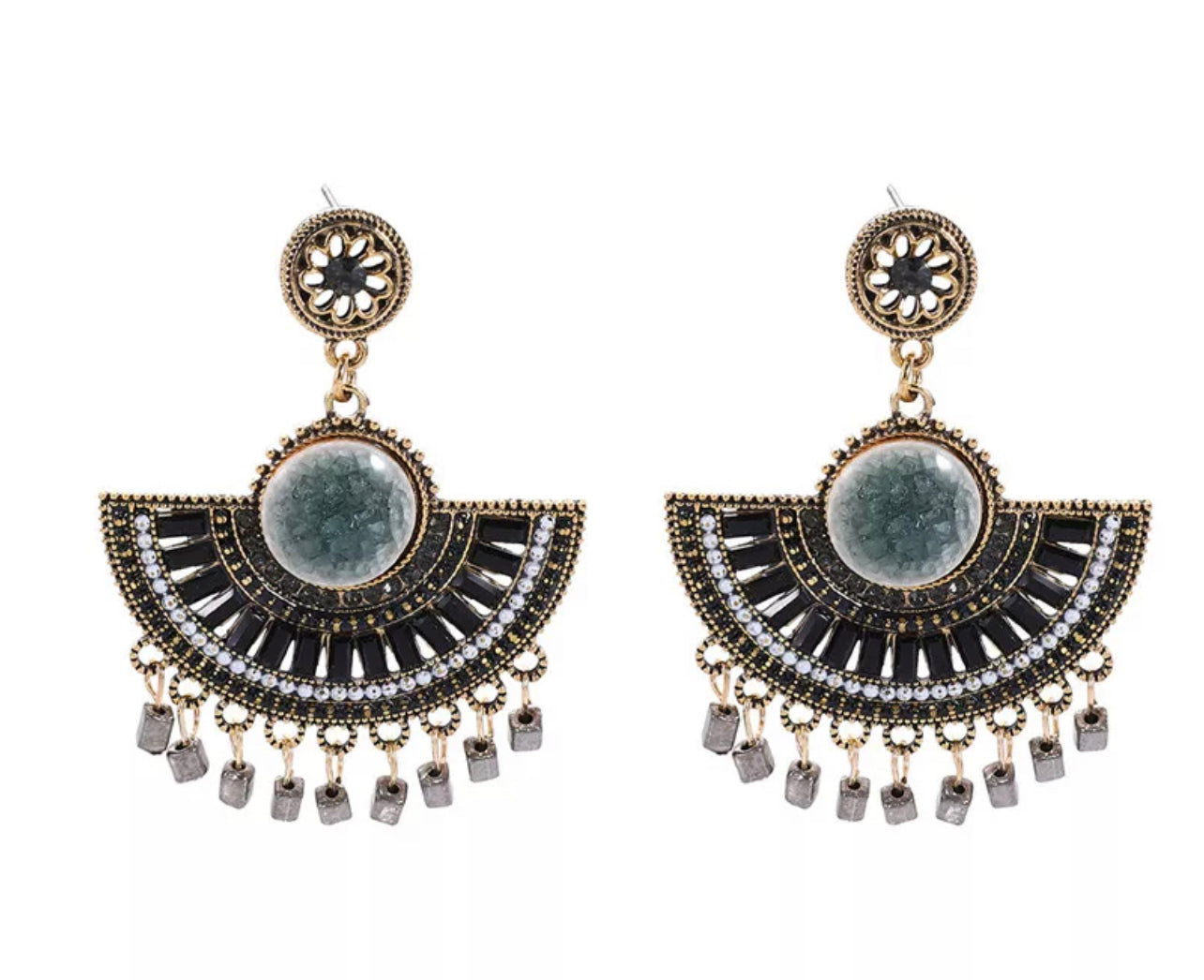 Bohemian Vintage Style Gypsy Tassel Retro Tribal Dangle Earrings