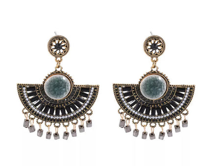 Bohemian Vintage Style Gypsy Tassel Retro Tribal Dangle Earrings