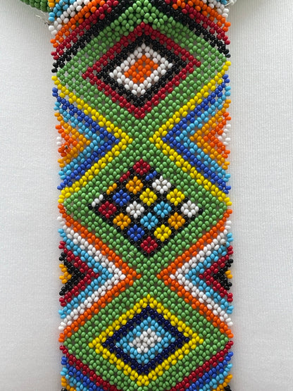 Authentic Multicoloured Long Fringe Tassels Zulu Tribal Ethnic Beaded