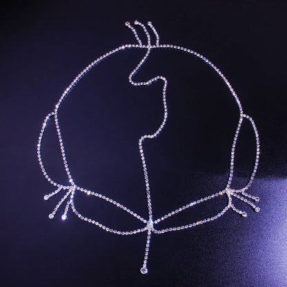 Crystal Diamante Rhinestone Multi layered Tassels Headpiece Hair Jewelle