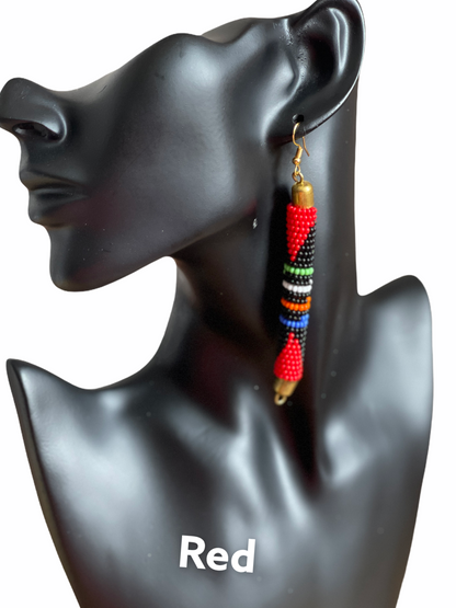 Authentic African Tribal Zulu Ethnic Style Dangle Earrings