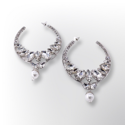 Elegant Rhinestones Statement Stud Earrings