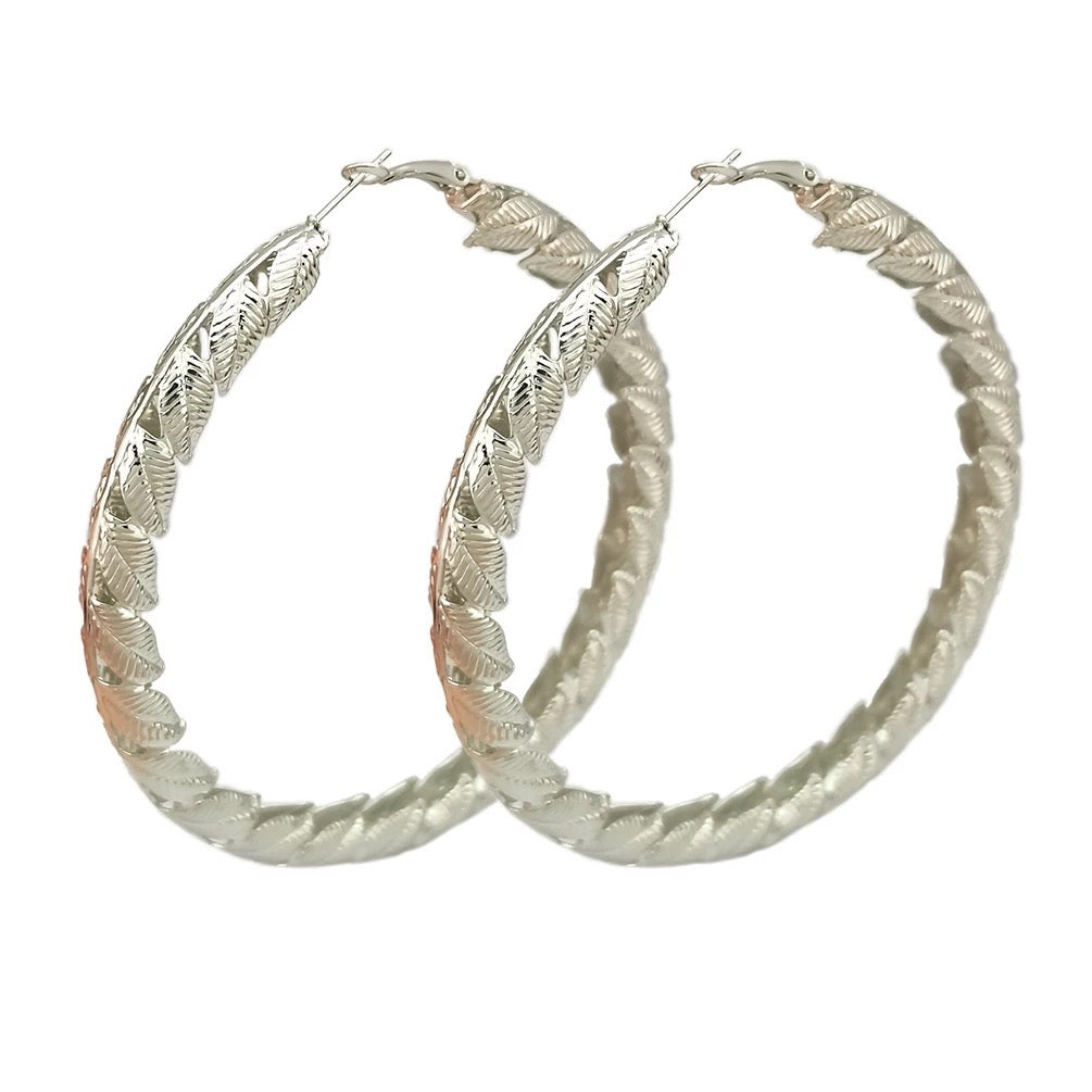 8CM Lightweight Chunky Thick Statement Hoop Earrings