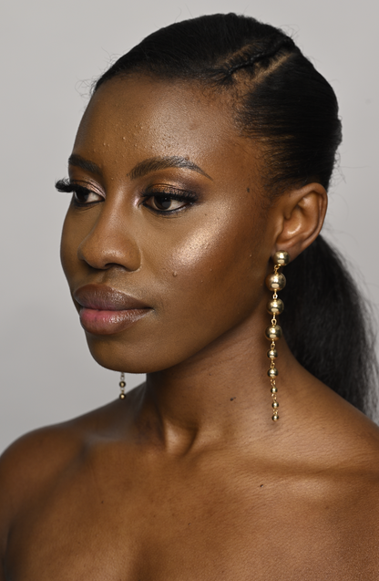 Long Elegant Teardrop Stud Dangle Earrings