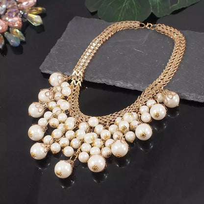 Charming Classic Faux Pearl Beads Chokers