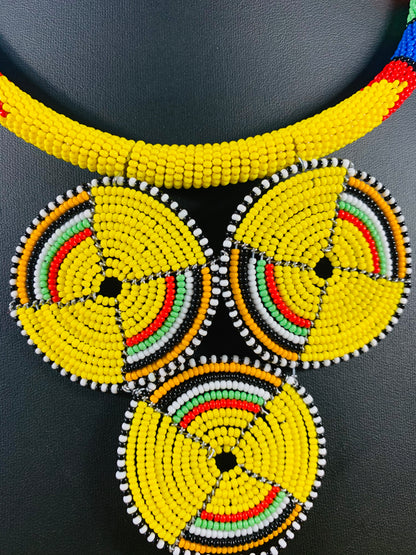 African Beaded Pendant Necklaces